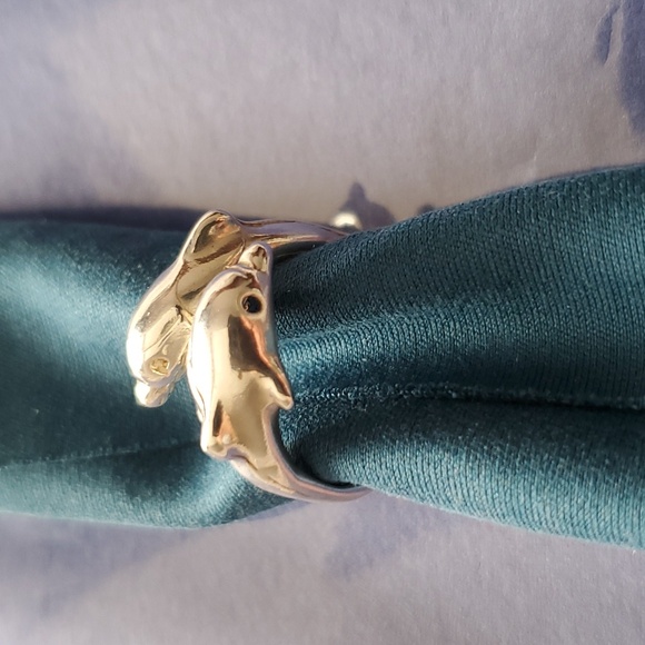 Silver dolphins ring. Size: 7.5 - Picture 4 of 4
